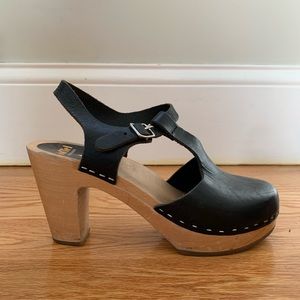 Swedish Hasbeens T-strap clogs